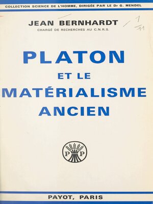 cover image of Platon et le matérialisme ancien